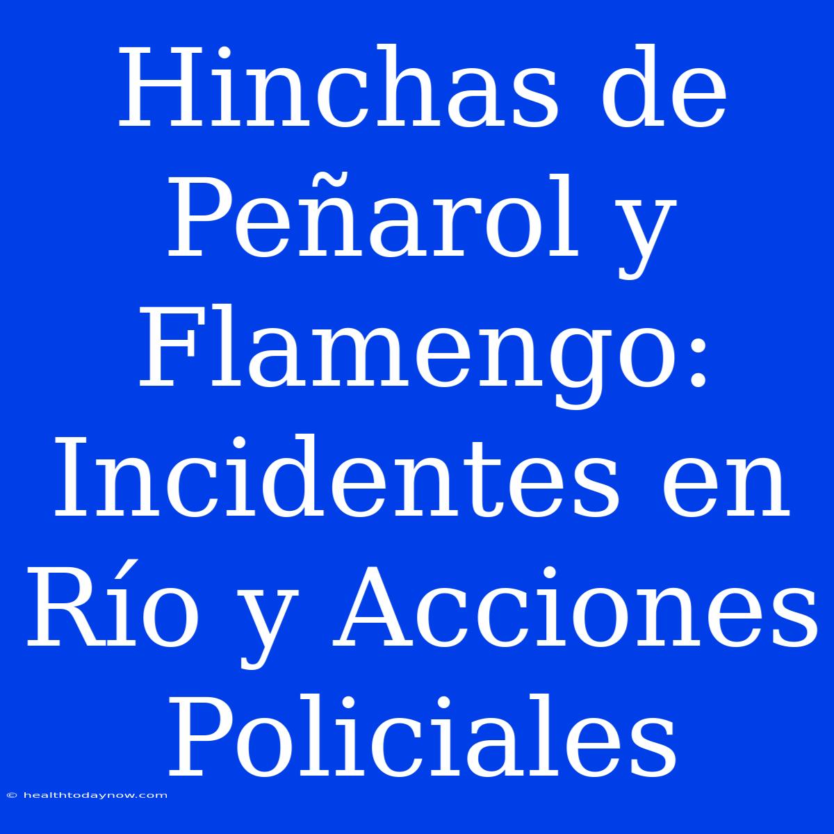 Hinchas De Peñarol Y Flamengo: Incidentes En Río Y Acciones Policiales 