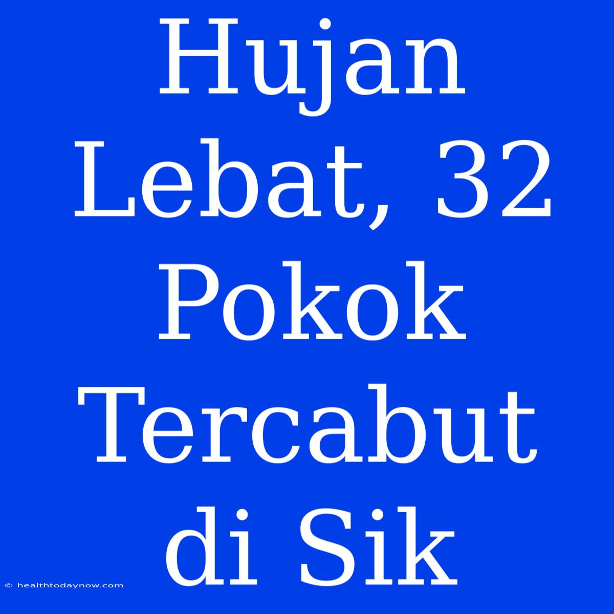 Hujan Lebat, 32 Pokok Tercabut Di Sik