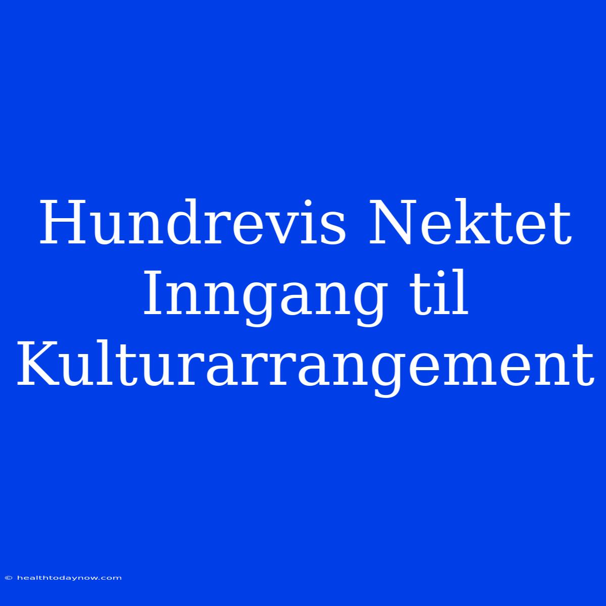 Hundrevis Nektet Inngang Til Kulturarrangement 