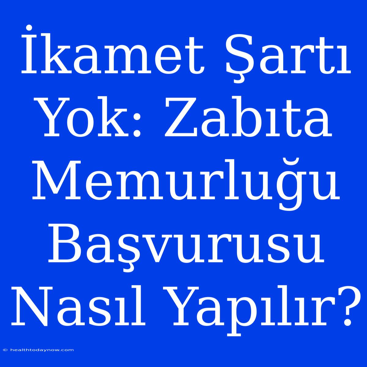 İkamet Şartı Yok: Zabıta Memurluğu Başvurusu Nasıl Yapılır? 