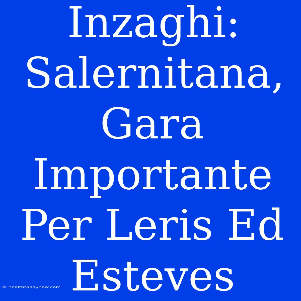 Inzaghi: Salernitana, Gara Importante Per Leris Ed Esteves