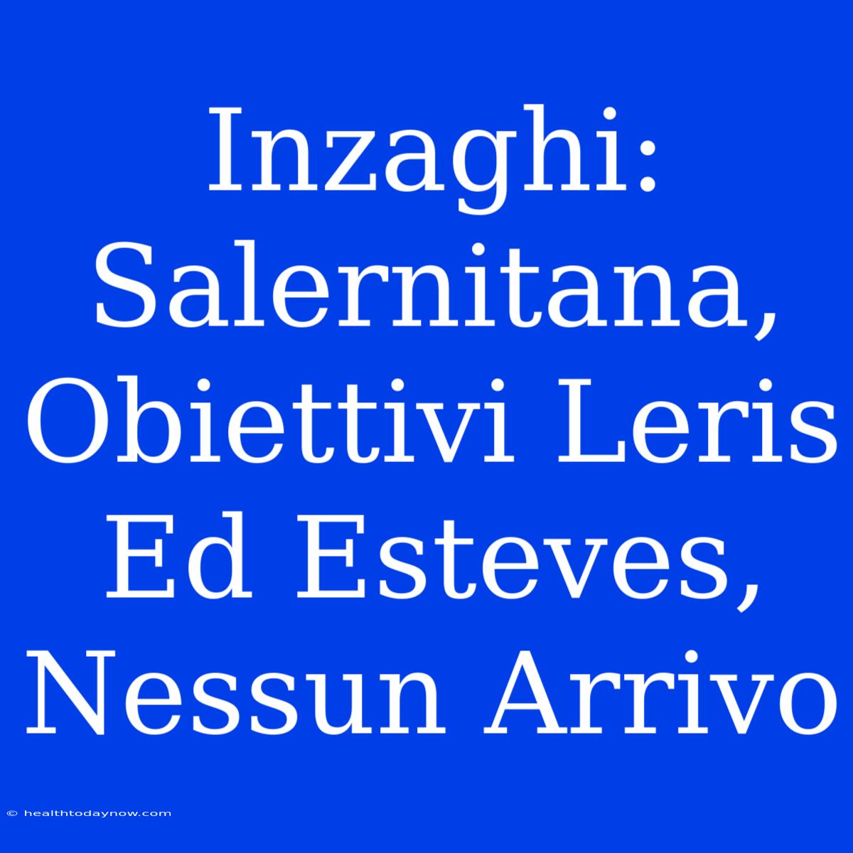 Inzaghi: Salernitana, Obiettivi Leris Ed Esteves, Nessun Arrivo