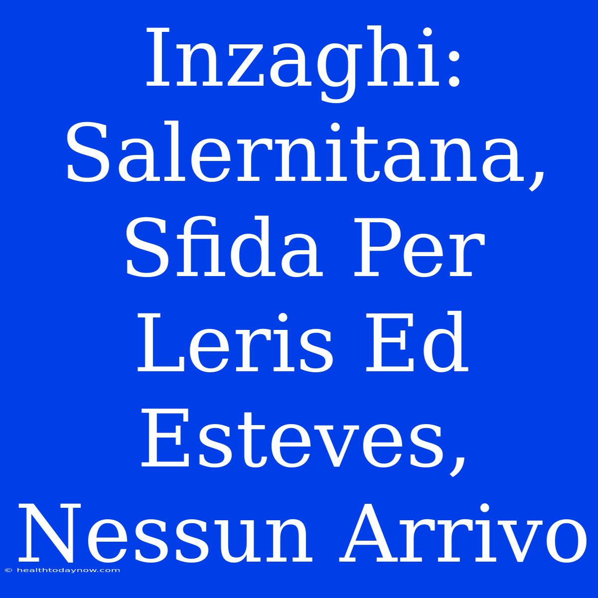 Inzaghi: Salernitana, Sfida Per Leris Ed Esteves, Nessun Arrivo