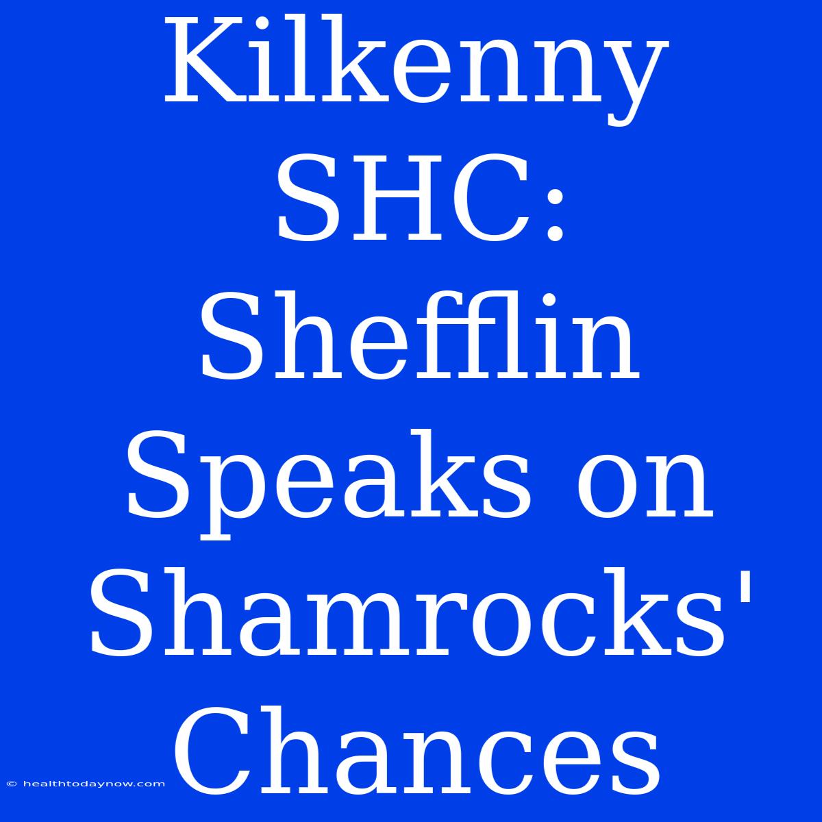 Kilkenny SHC: Shefflin Speaks On Shamrocks' Chances