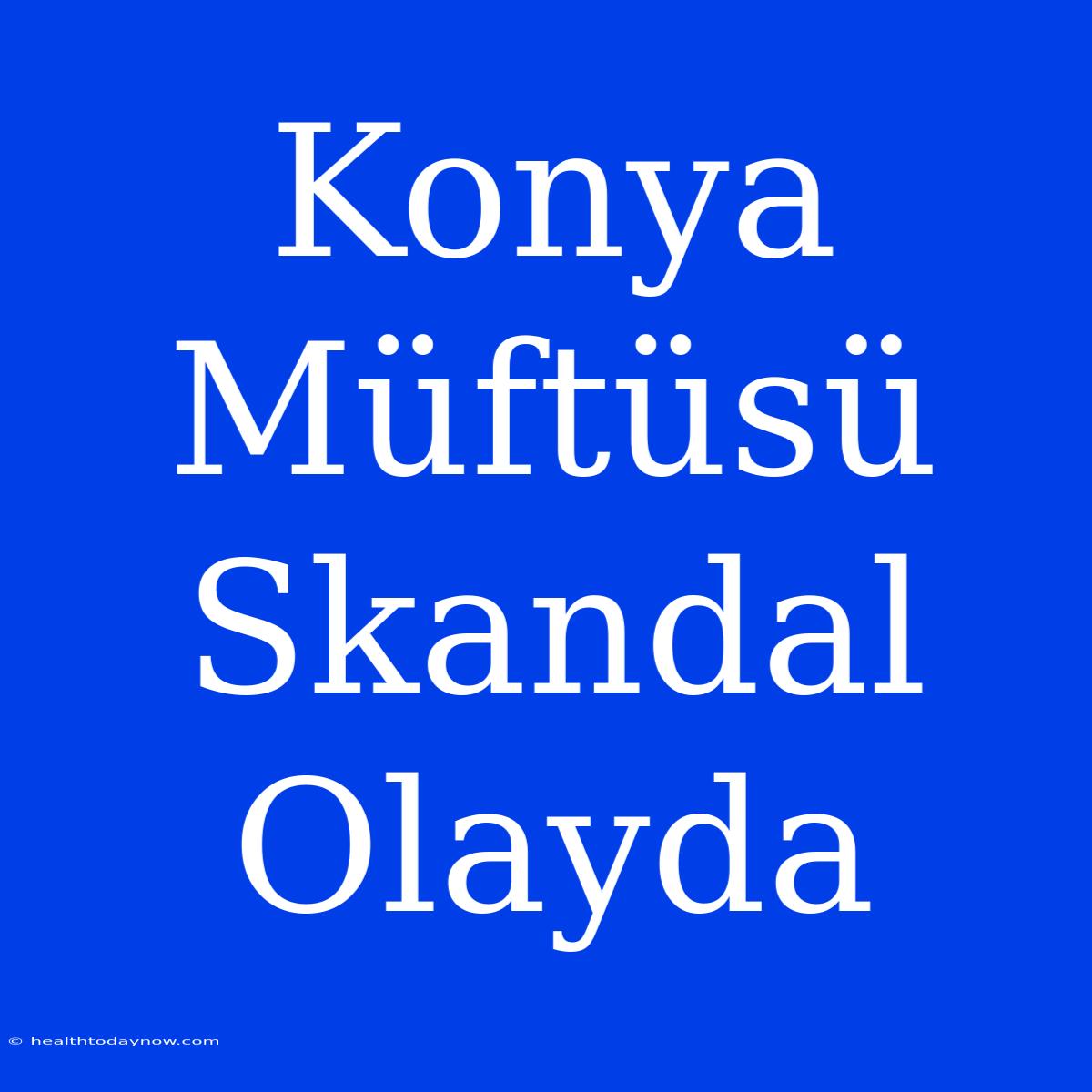 Konya Müftüsü Skandal Olayda