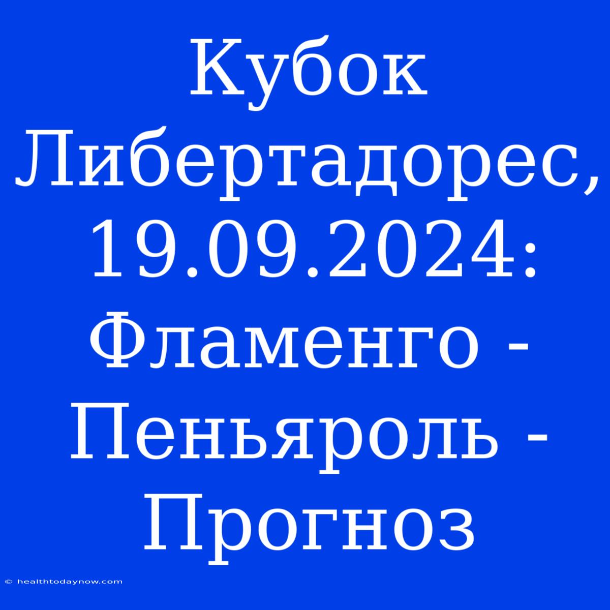 Кубок Либертадорес, 19.09.2024: Фламенго - Пеньяроль - Прогноз