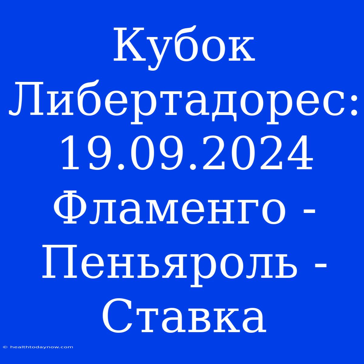 Кубок Либертадорес: 19.09.2024 Фламенго - Пеньяроль - Ставка