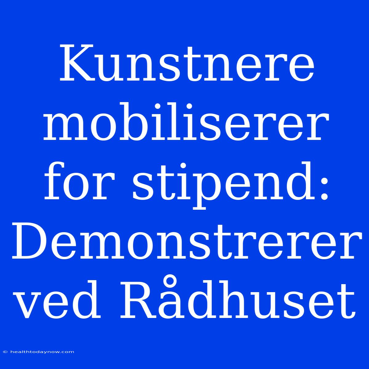 Kunstnere Mobiliserer For Stipend: Demonstrerer Ved Rådhuset