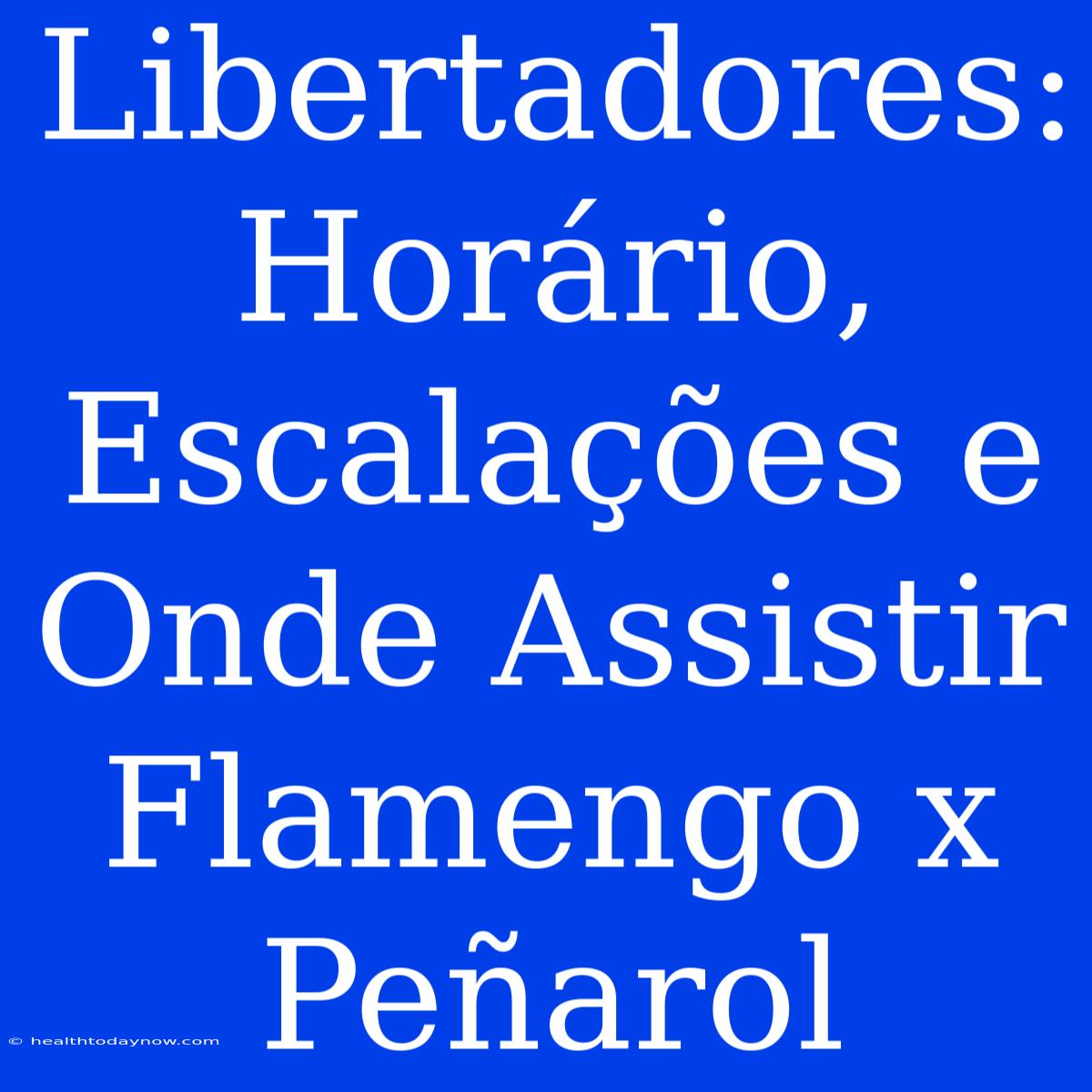 Libertadores: Horário, Escalações E Onde Assistir Flamengo X Peñarol