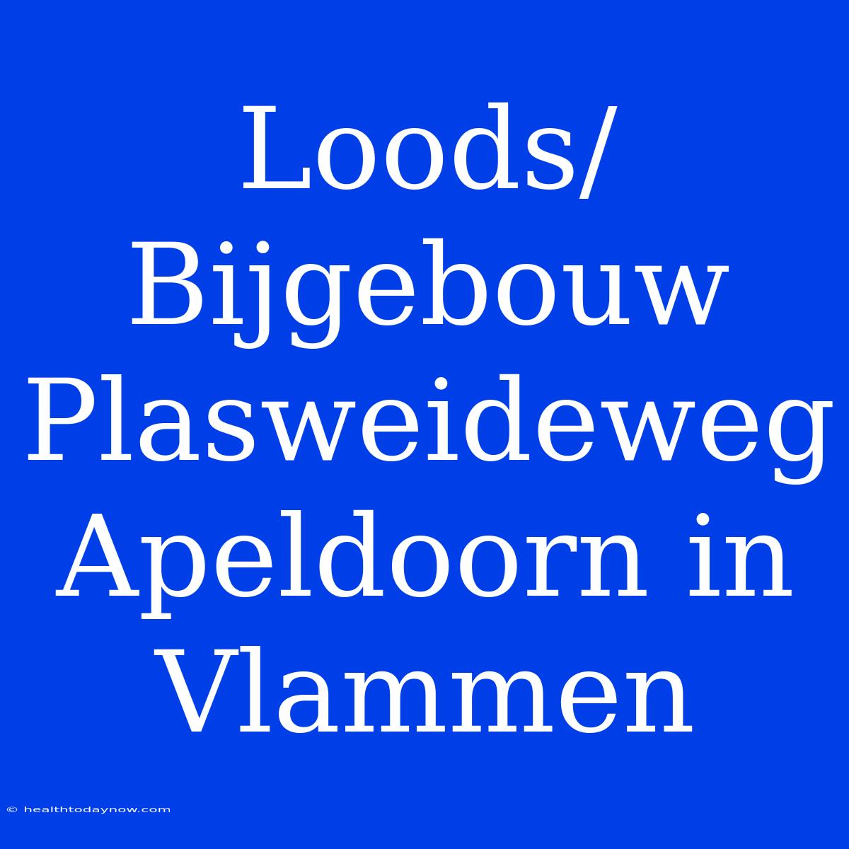 Loods/Bijgebouw Plasweideweg Apeldoorn In Vlammen