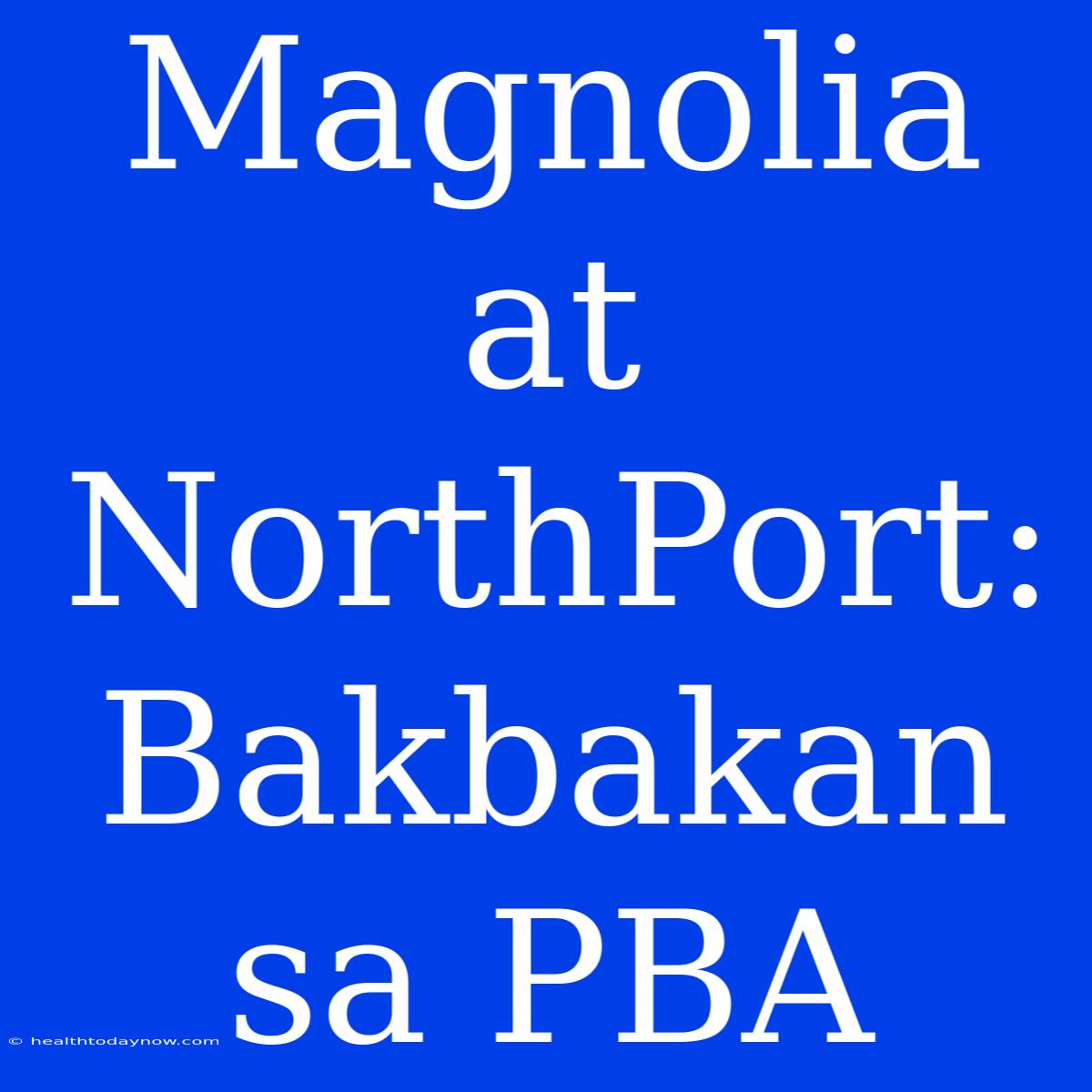 Magnolia At NorthPort: Bakbakan Sa PBA