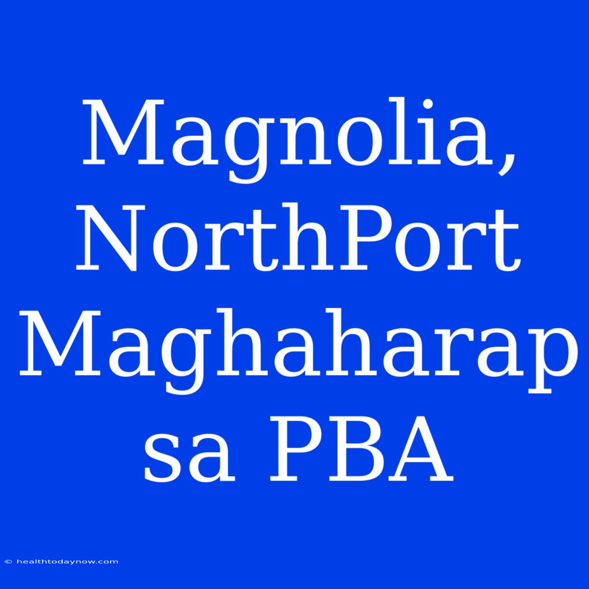 Magnolia, NorthPort Maghaharap Sa PBA