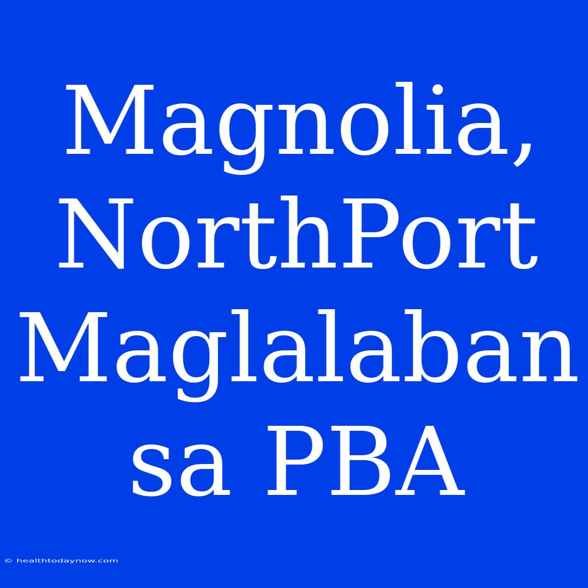 Magnolia, NorthPort Maglalaban Sa PBA