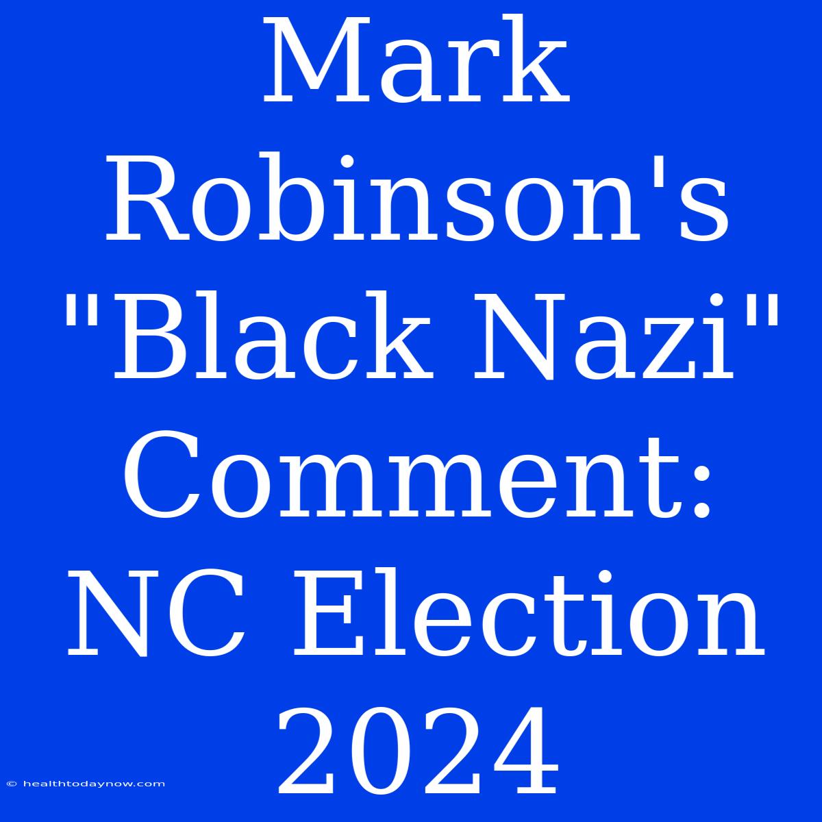 Mark Robinson's 