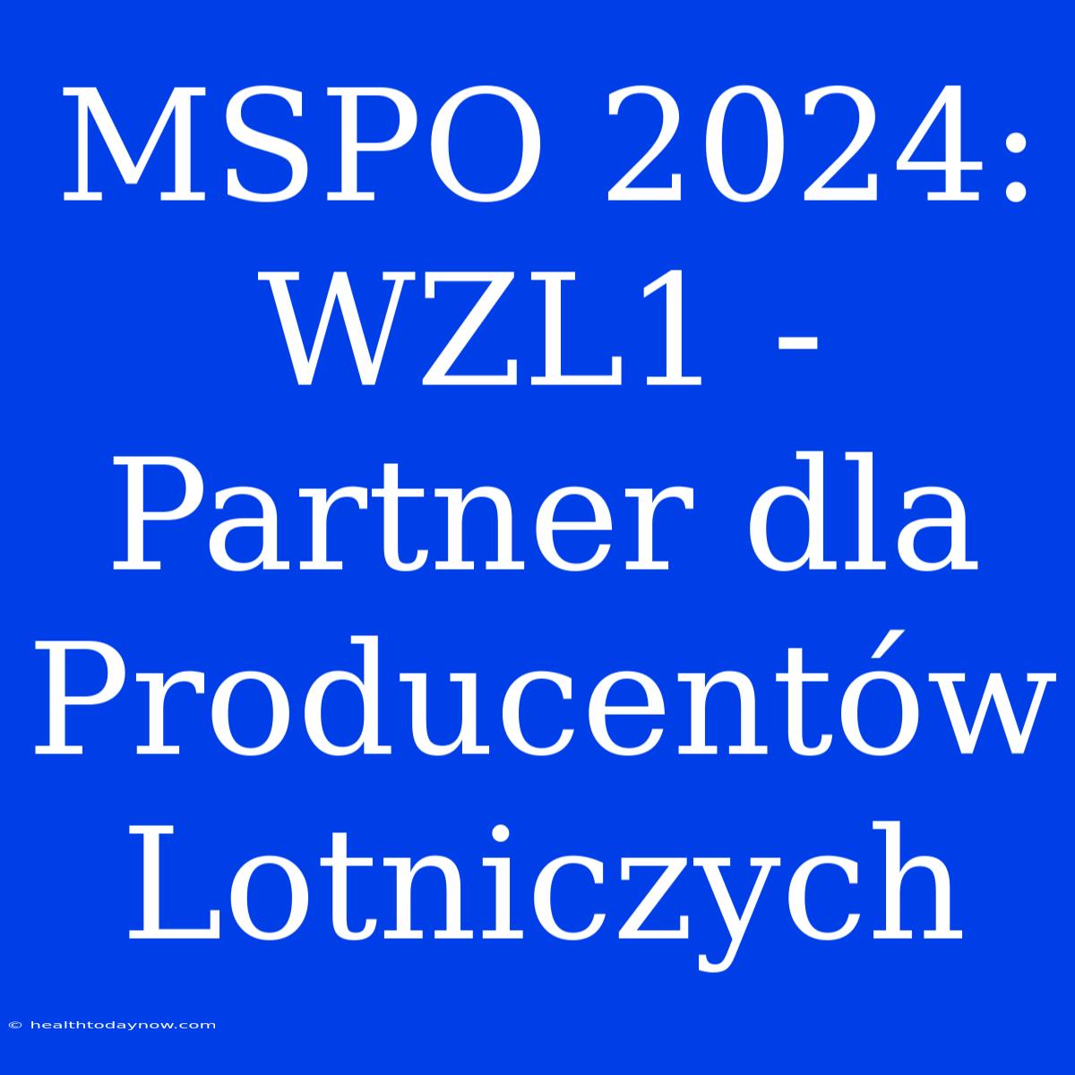 MSPO 2024: WZL1 - Partner Dla Producentów Lotniczych