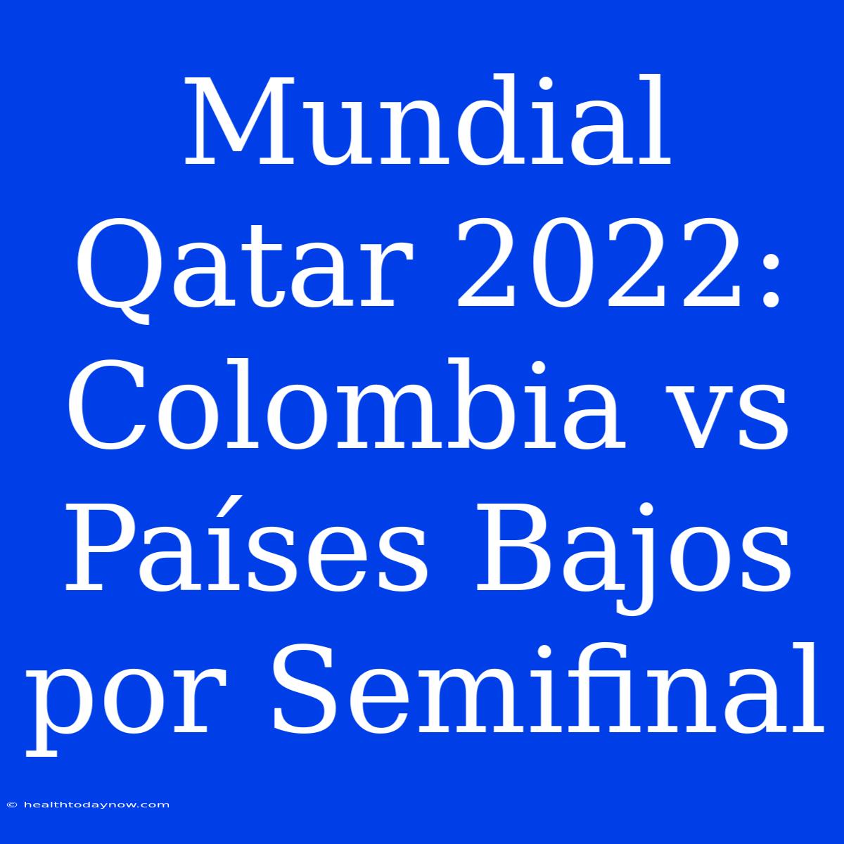 Mundial Qatar 2022: Colombia Vs Países Bajos Por Semifinal