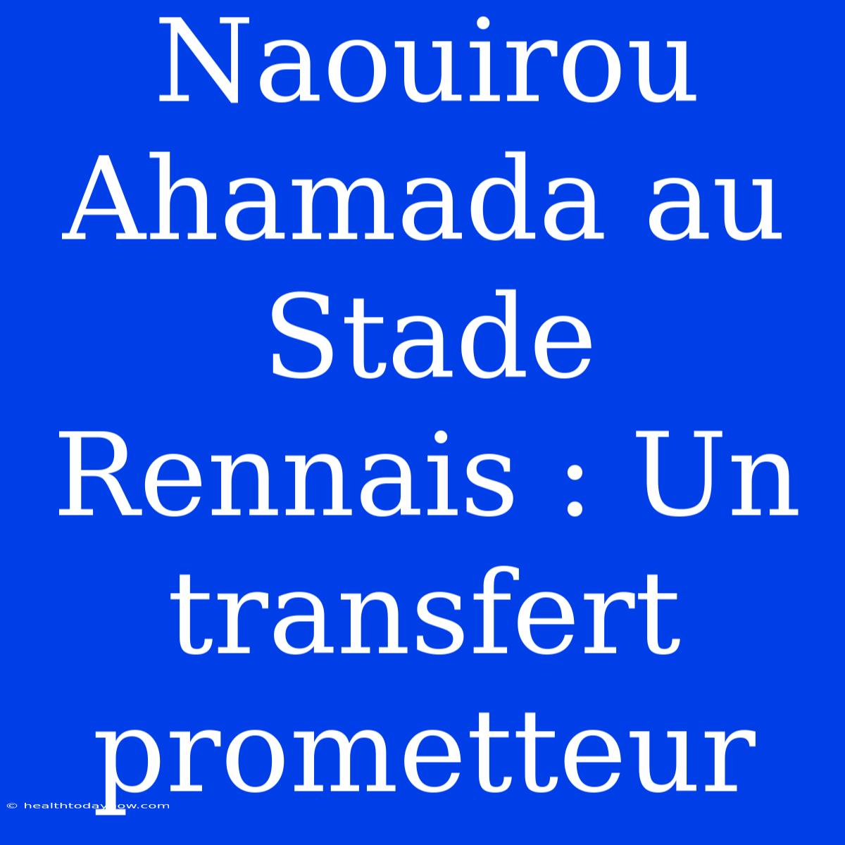 Naouirou Ahamada Au Stade Rennais : Un Transfert Prometteur 