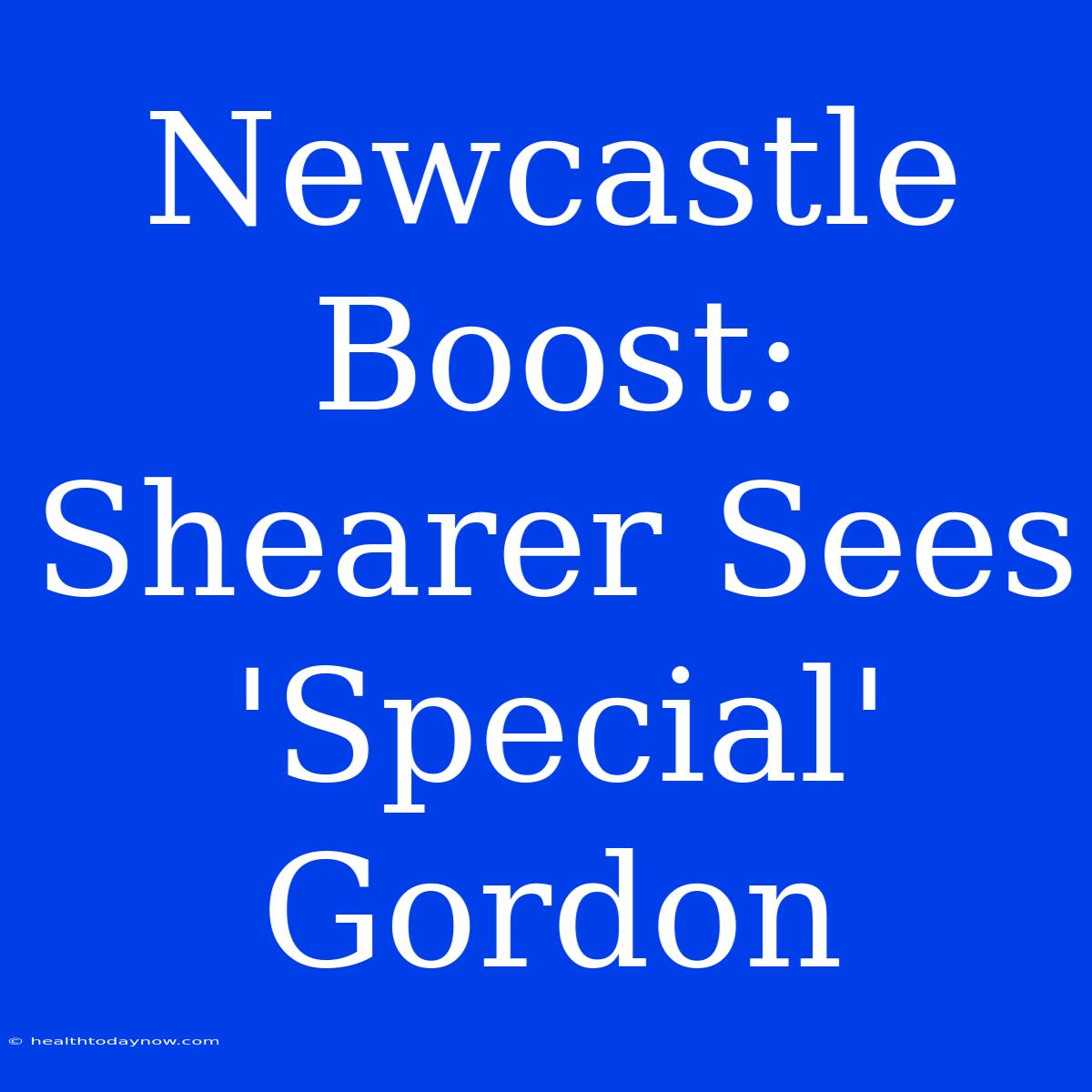 Newcastle Boost: Shearer Sees 'Special' Gordon