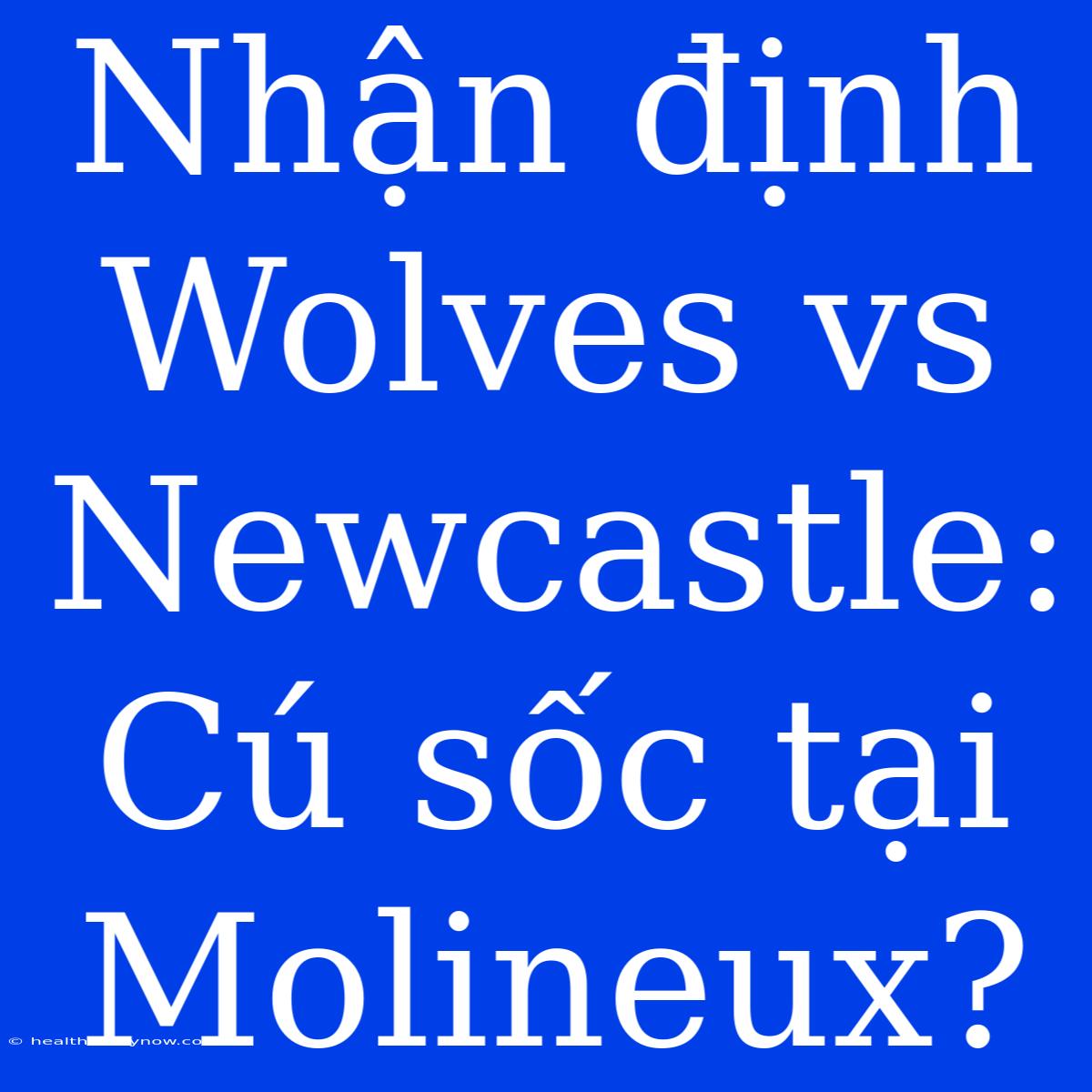 Nhận Định Wolves Vs Newcastle: Cú Sốc Tại Molineux?