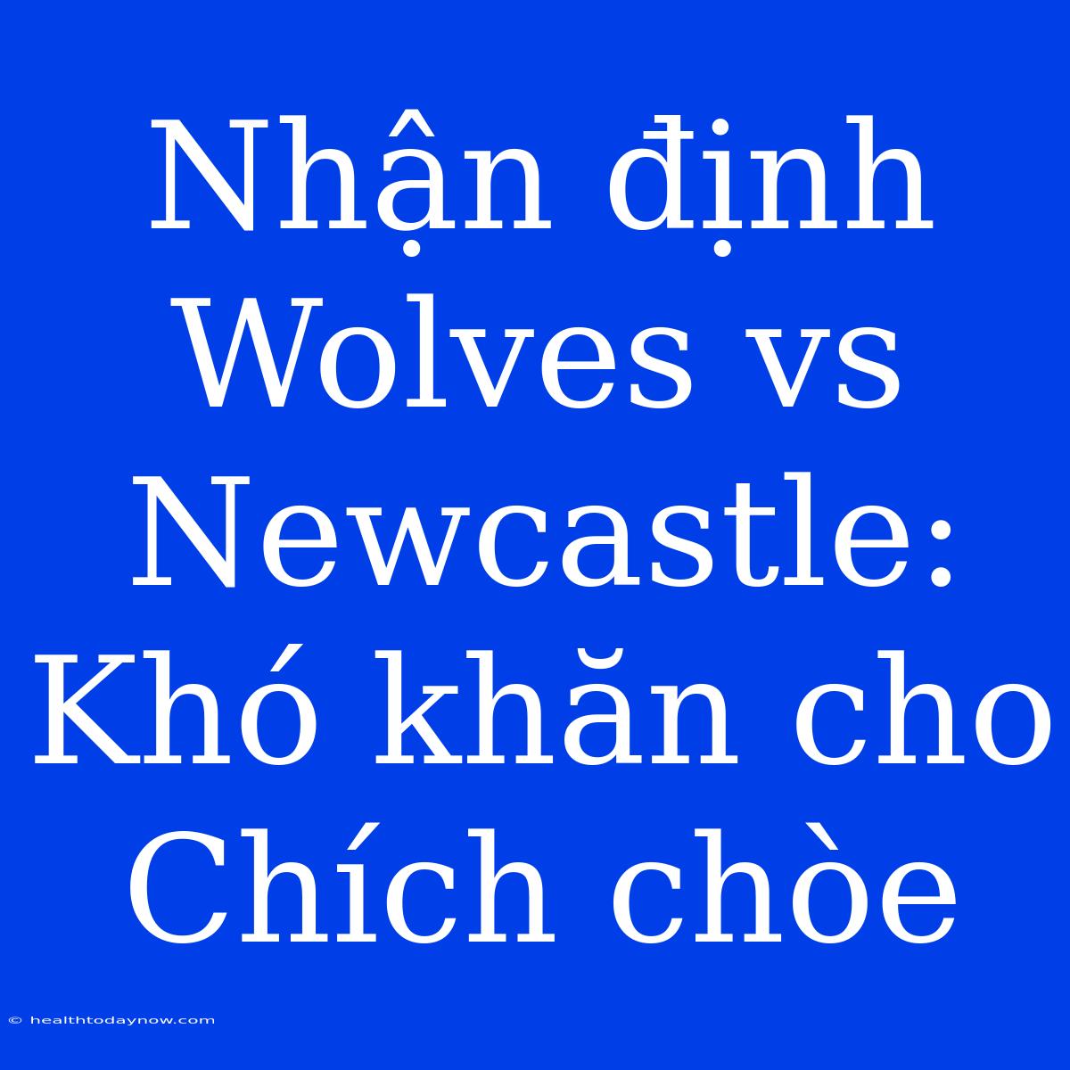 Nhận Định Wolves Vs Newcastle: Khó Khăn Cho Chích Chòe