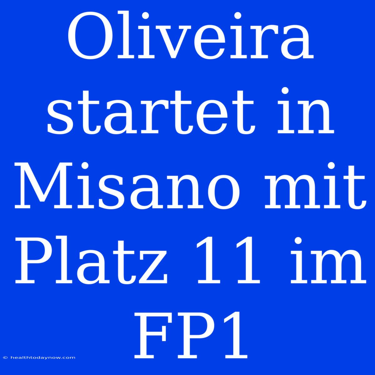 Oliveira Startet In Misano Mit Platz 11 Im FP1