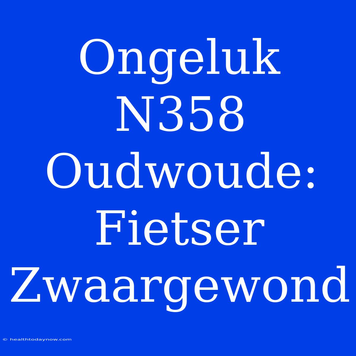 Ongeluk N358 Oudwoude: Fietser Zwaargewond