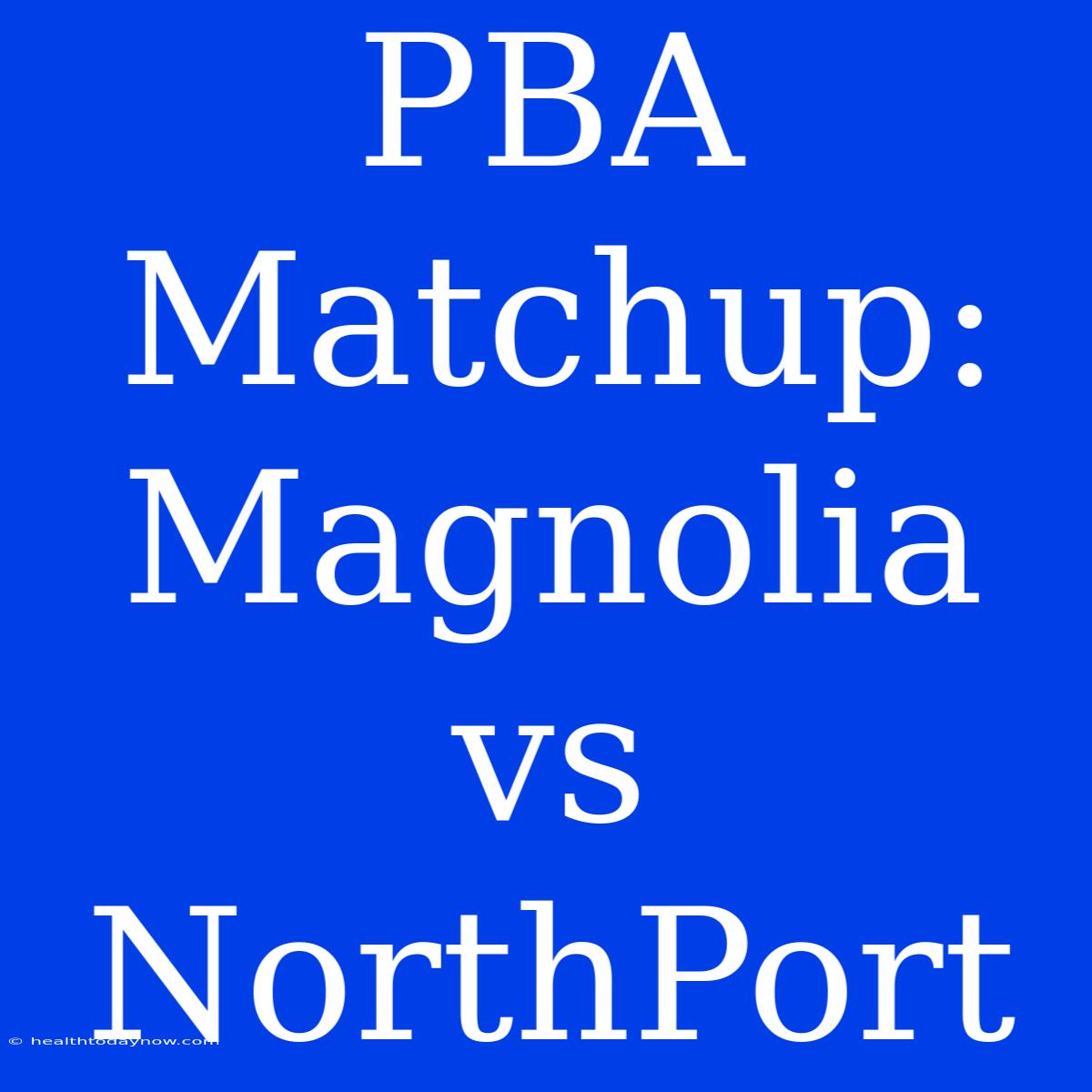 PBA Matchup: Magnolia Vs NorthPort