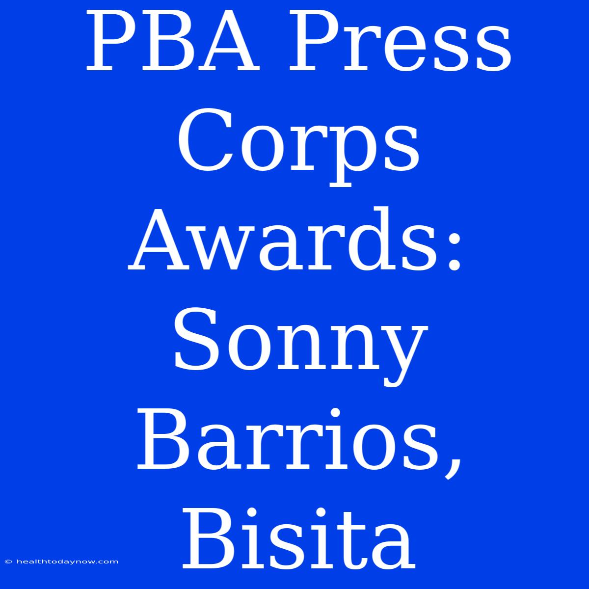 PBA Press Corps Awards: Sonny Barrios, Bisita