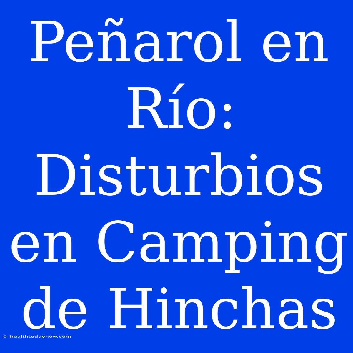 Peñarol En Río: Disturbios En Camping De Hinchas