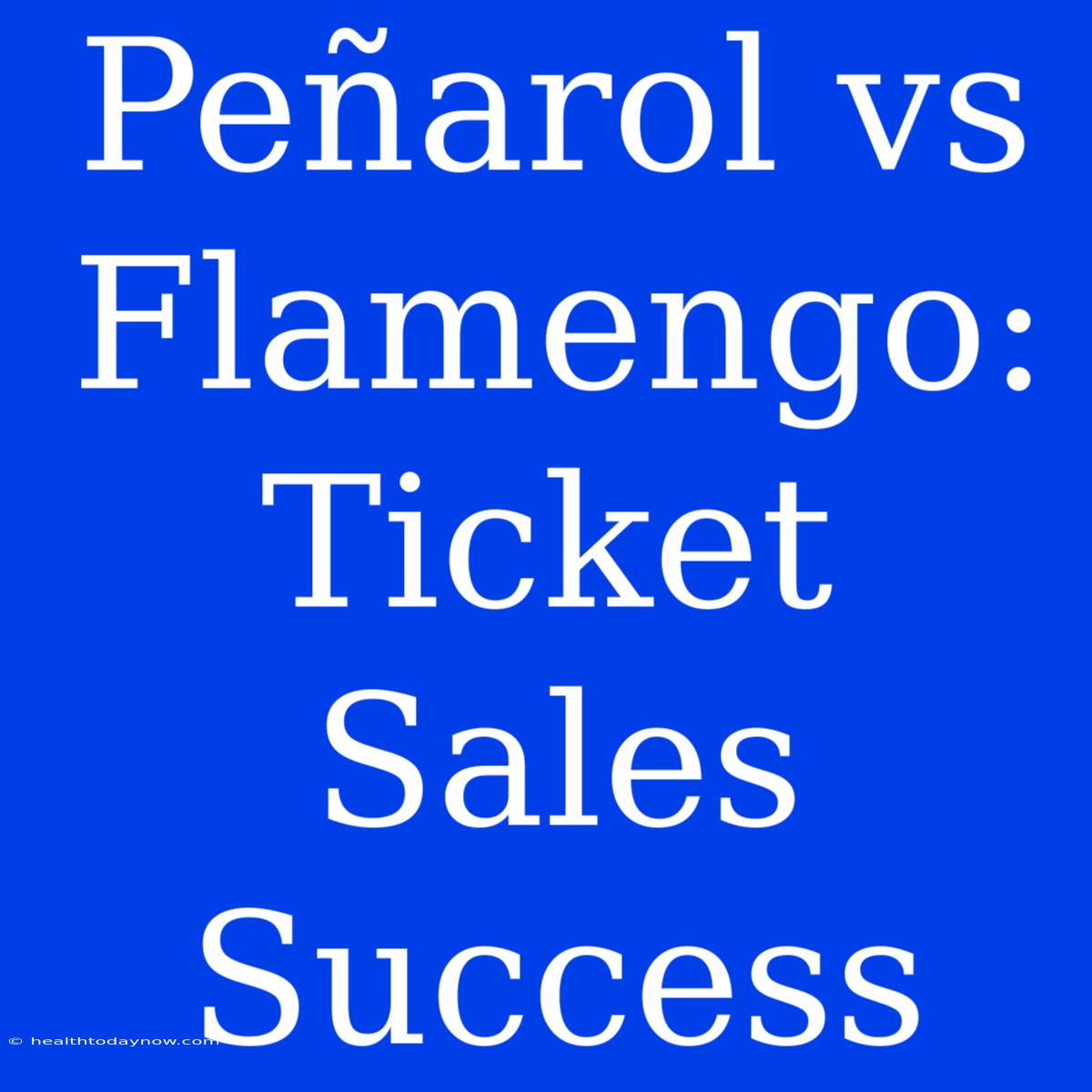 Peñarol Vs Flamengo: Ticket Sales Success 