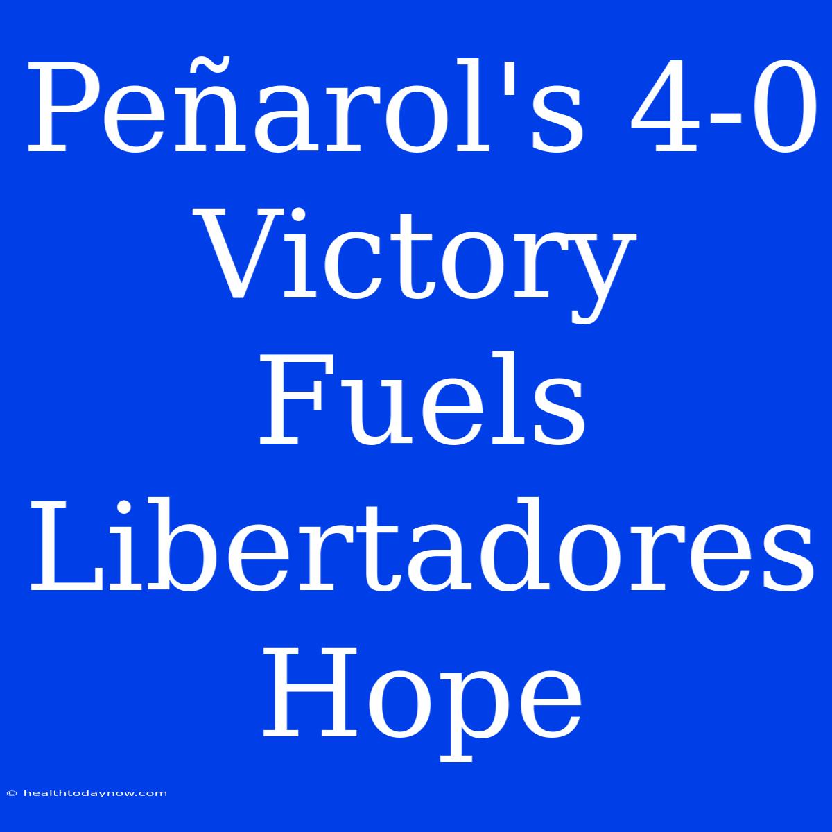 Peñarol's 4-0 Victory Fuels Libertadores Hope