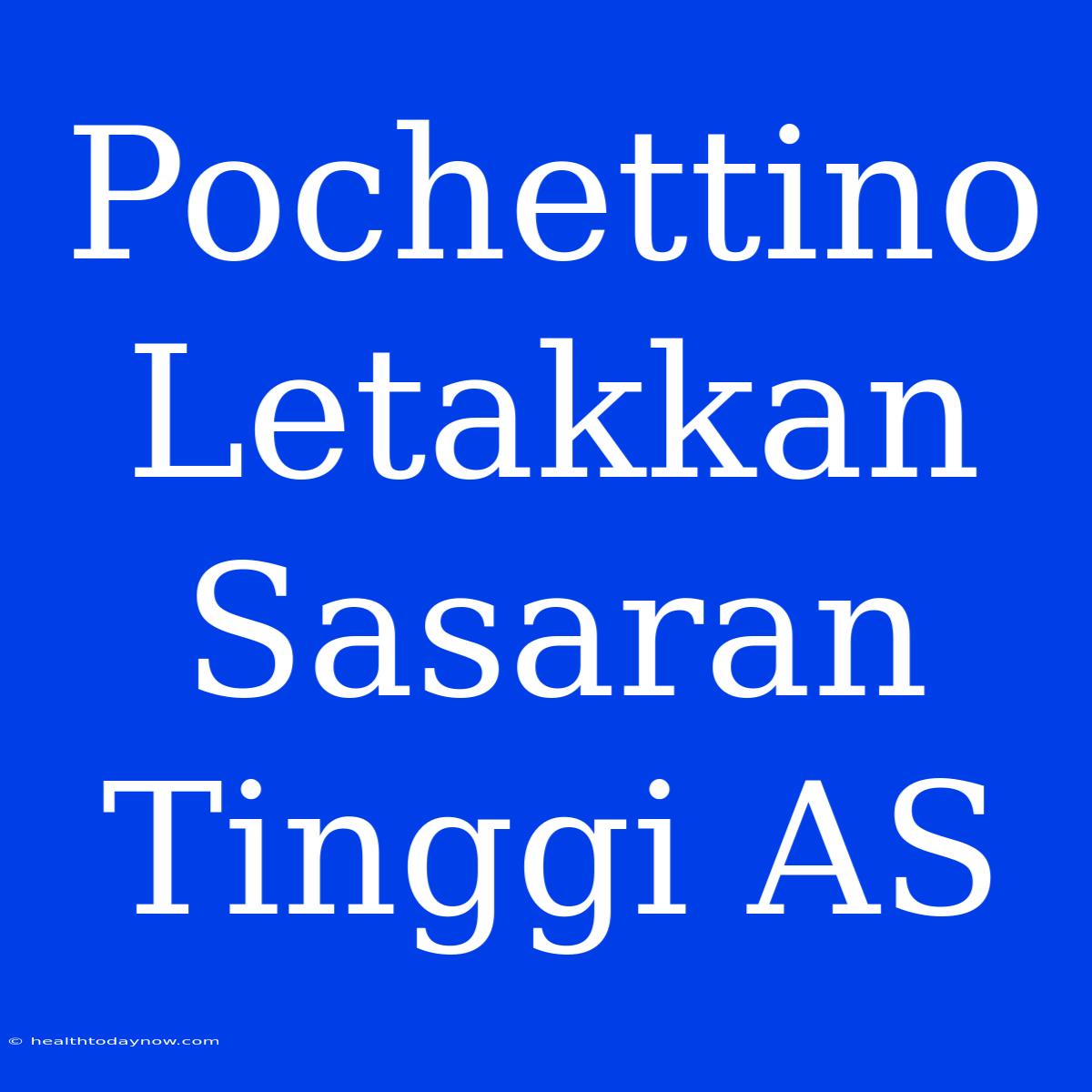 Pochettino Letakkan Sasaran Tinggi AS