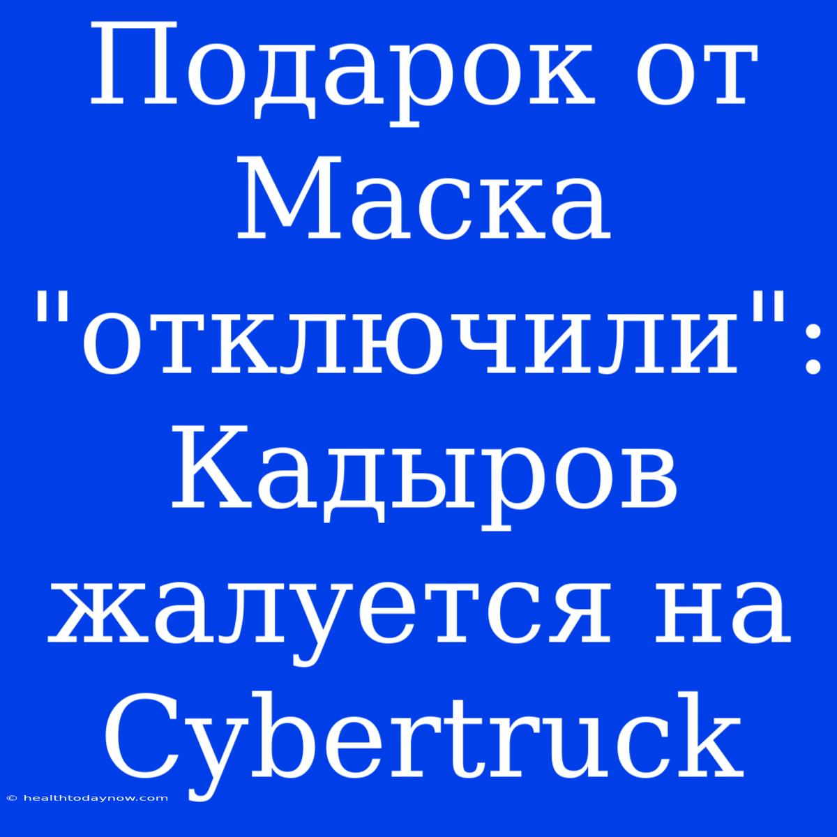 Подарок От Маска 