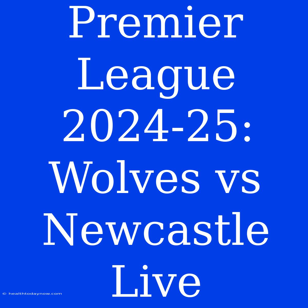 Premier League 2024-25: Wolves Vs Newcastle Live