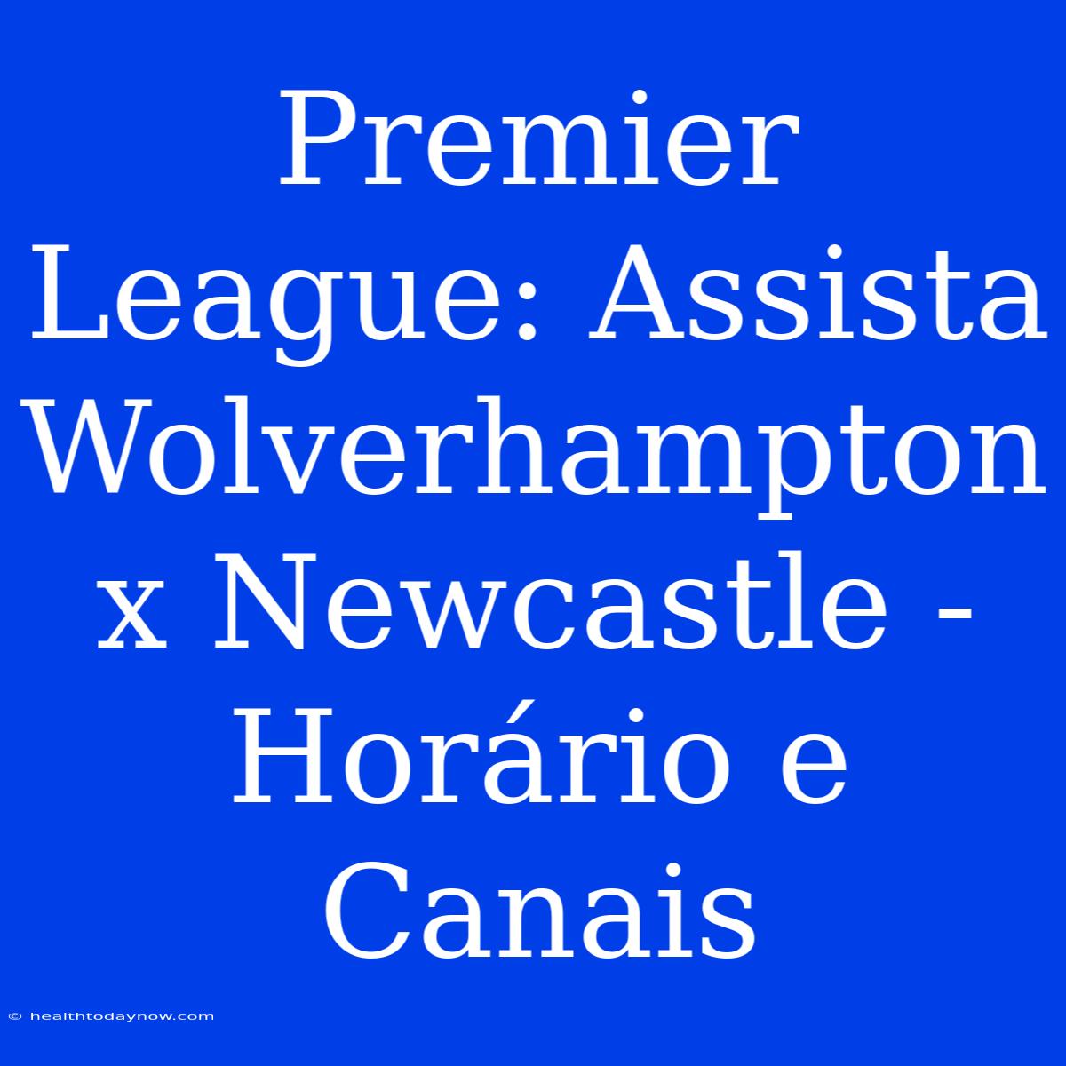 Premier League: Assista Wolverhampton X Newcastle - Horário E Canais