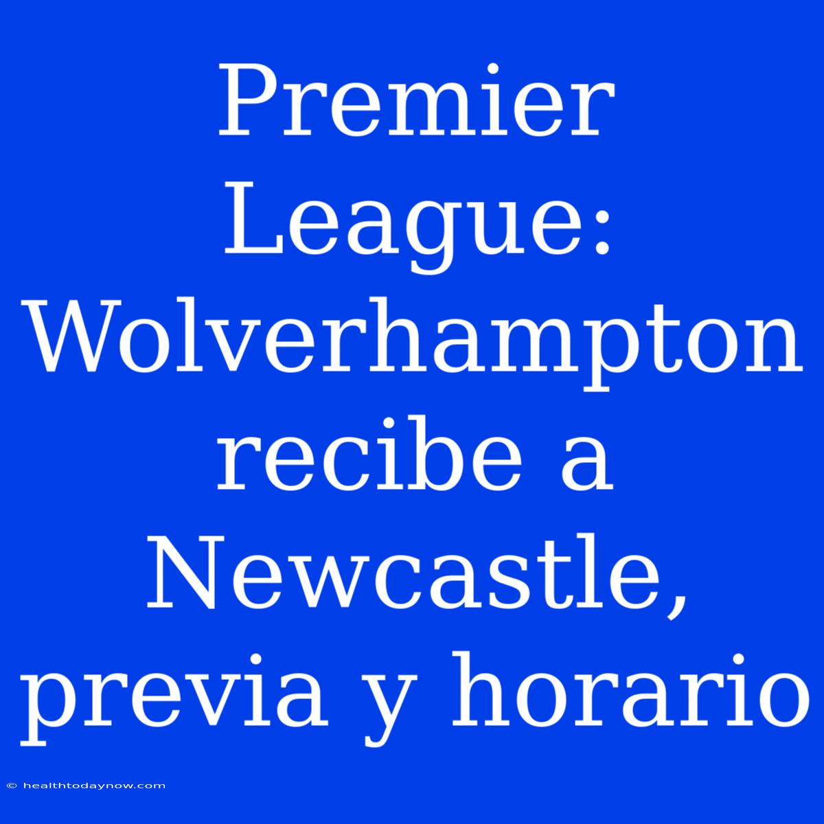 Premier League: Wolverhampton Recibe A Newcastle, Previa Y Horario