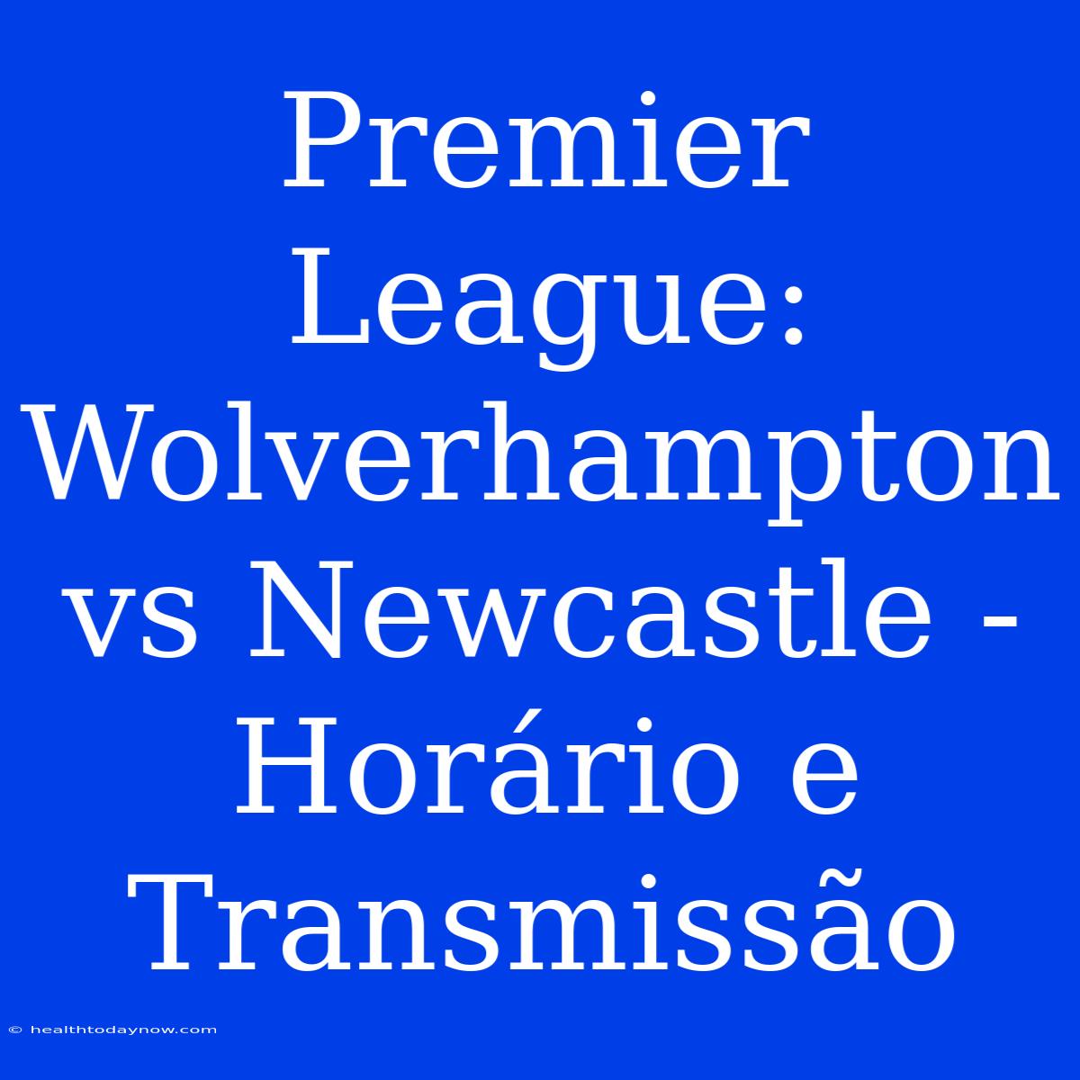 Premier League: Wolverhampton Vs Newcastle - Horário E Transmissão