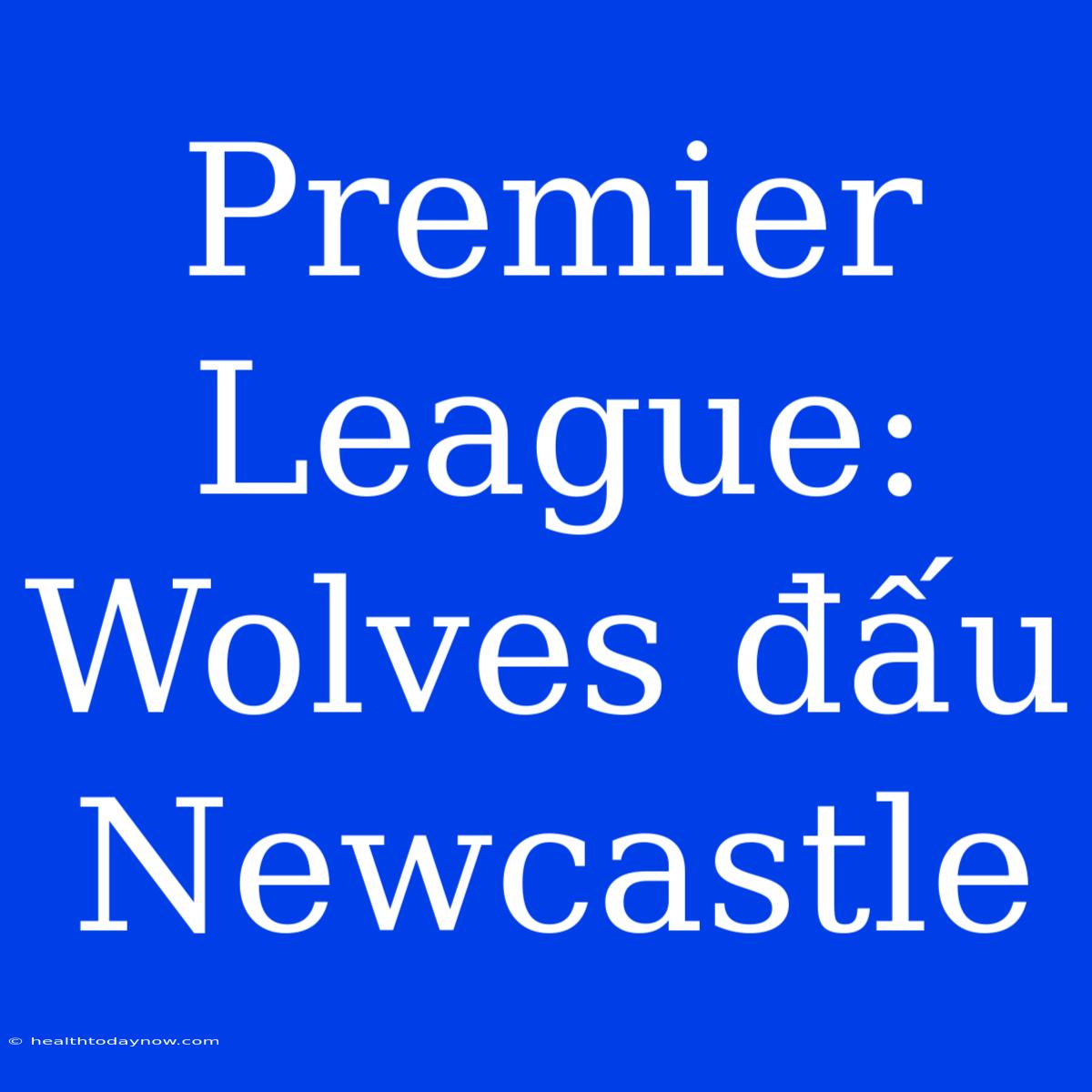 Premier League: Wolves Đấu Newcastle