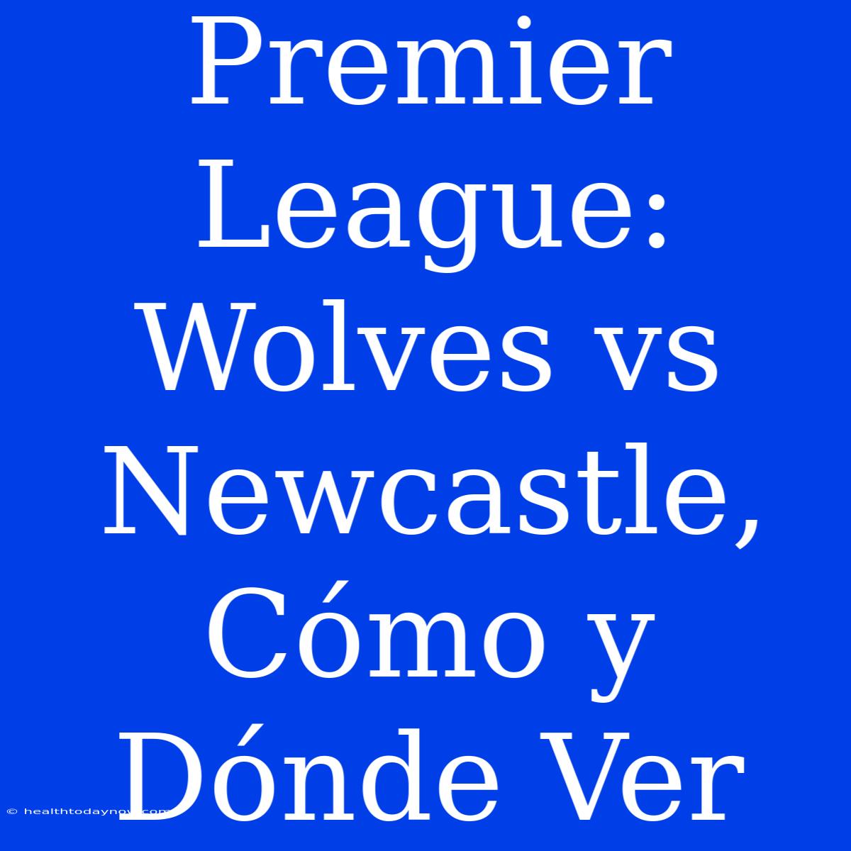 Premier League: Wolves Vs Newcastle, Cómo Y Dónde Ver