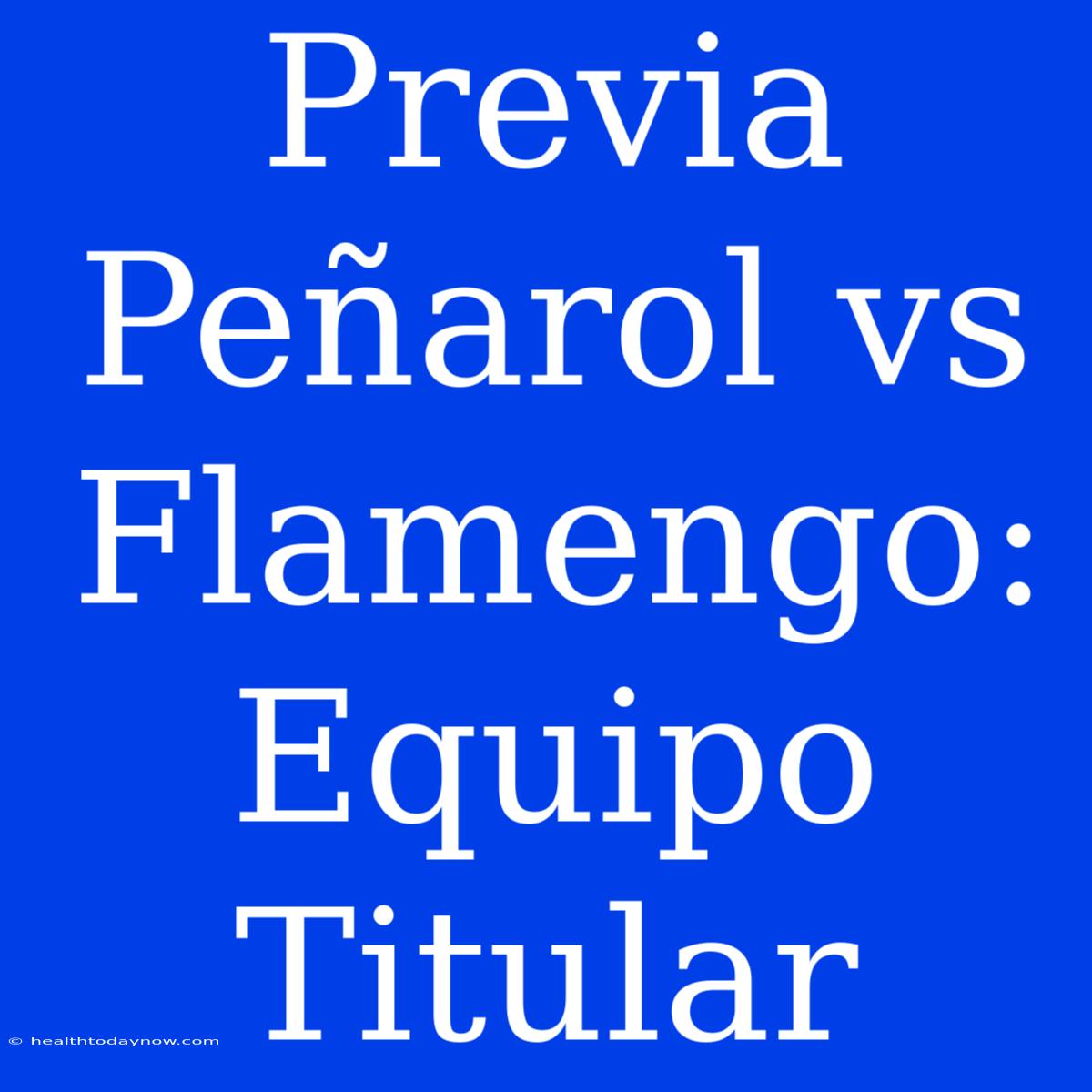 Previa Peñarol Vs Flamengo: Equipo Titular