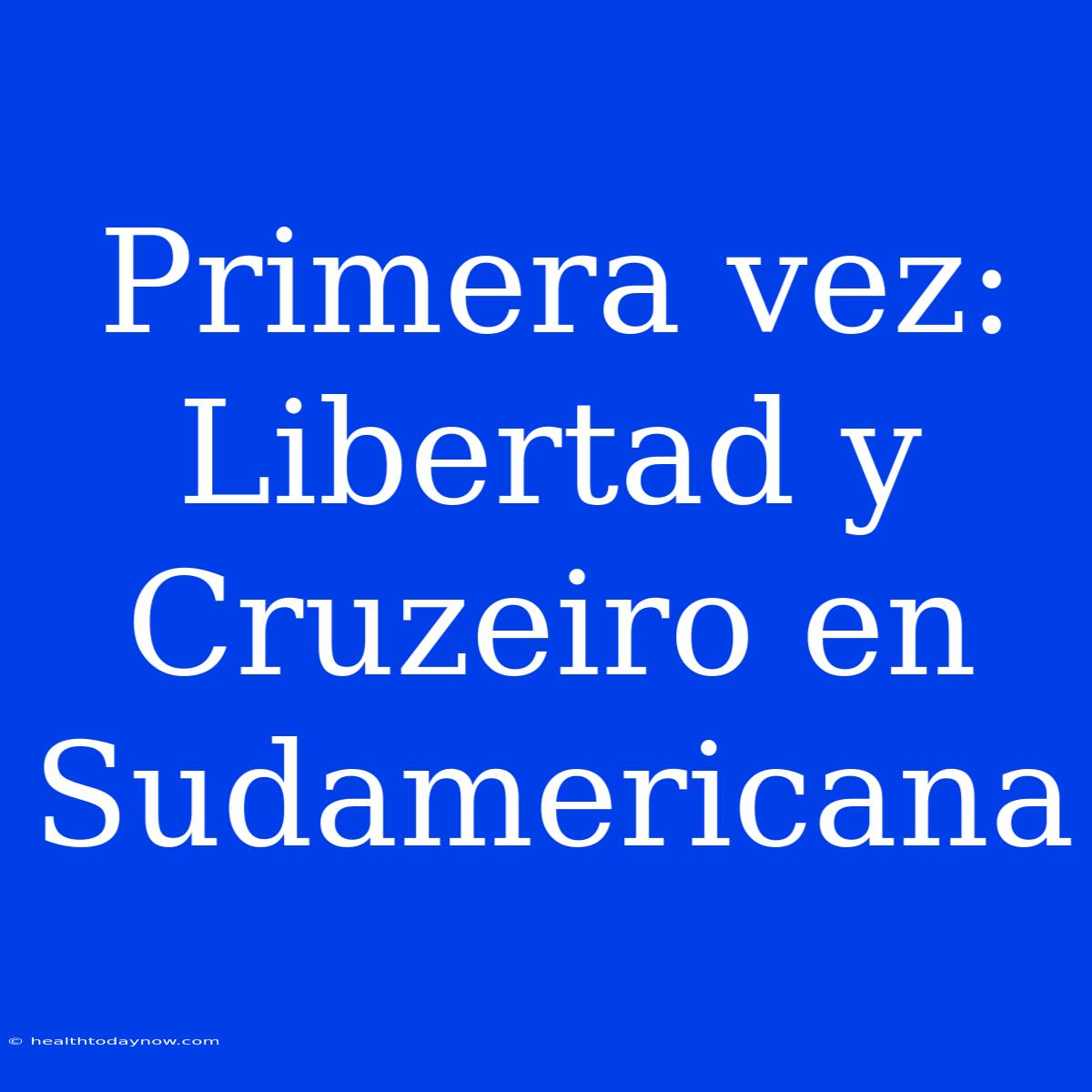 Primera Vez: Libertad Y Cruzeiro En Sudamericana