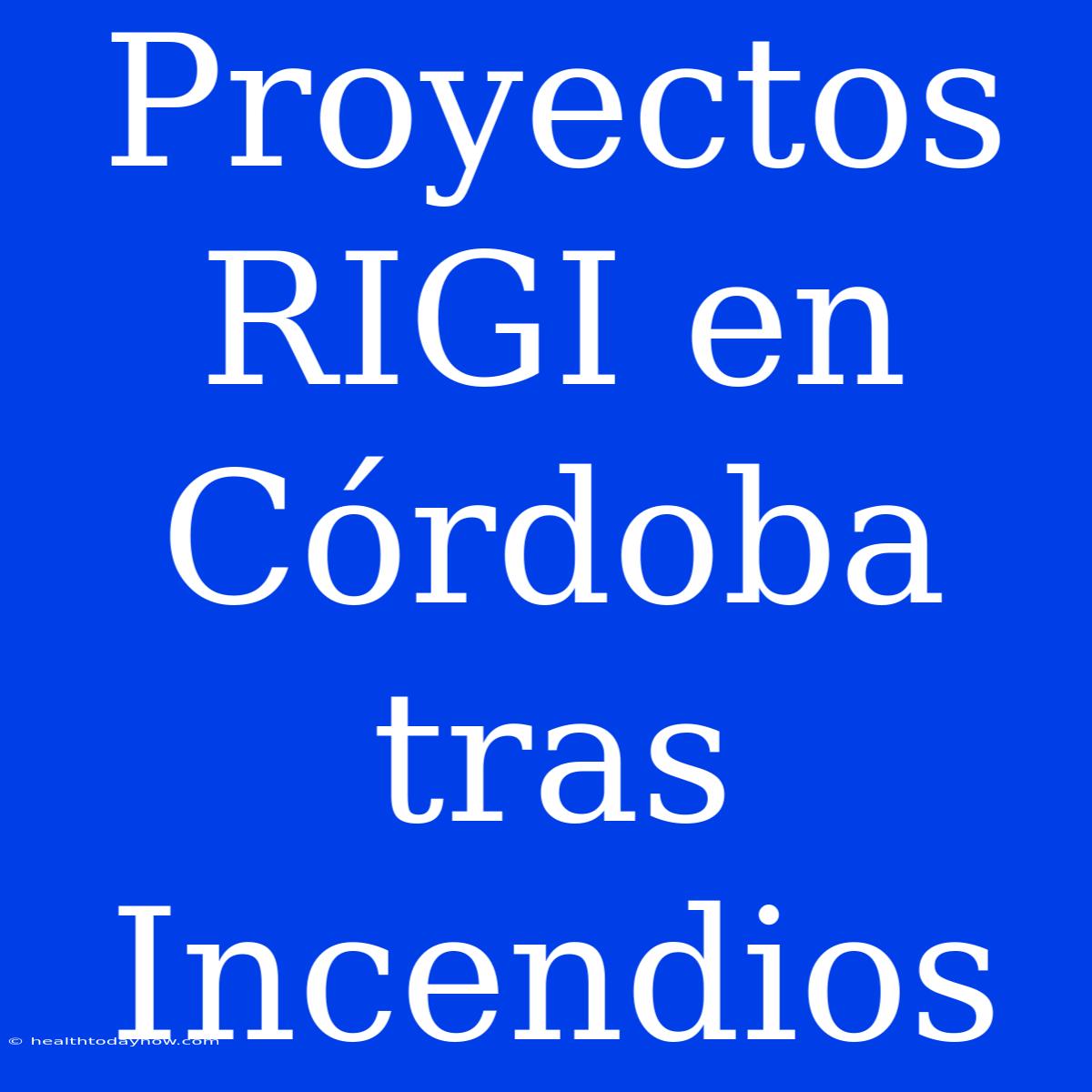 Proyectos RIGI En Córdoba Tras Incendios