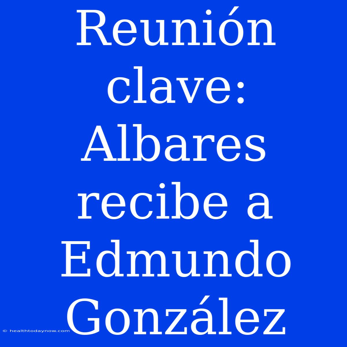 Reunión Clave: Albares Recibe A Edmundo González