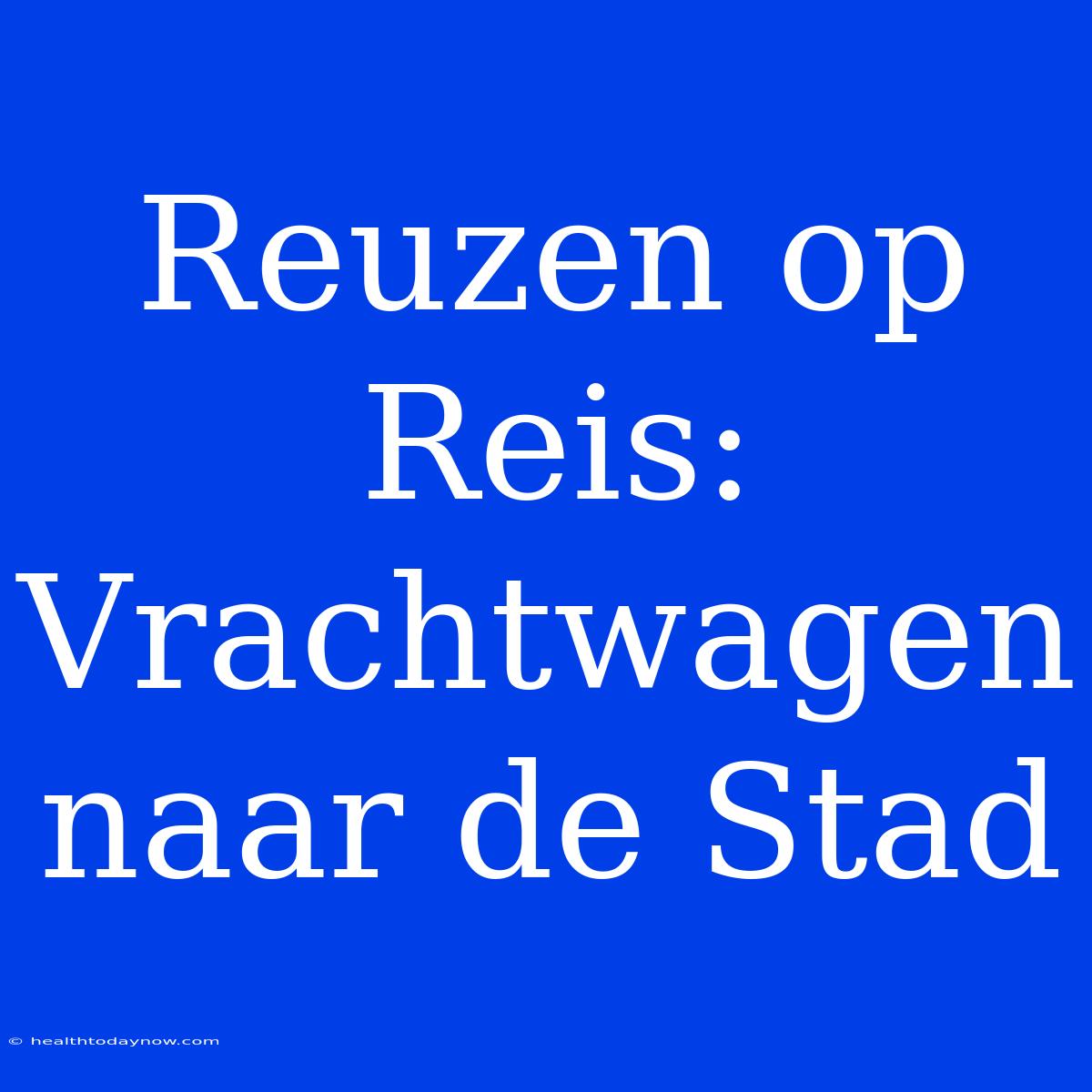 Reuzen Op Reis: Vrachtwagen Naar De Stad