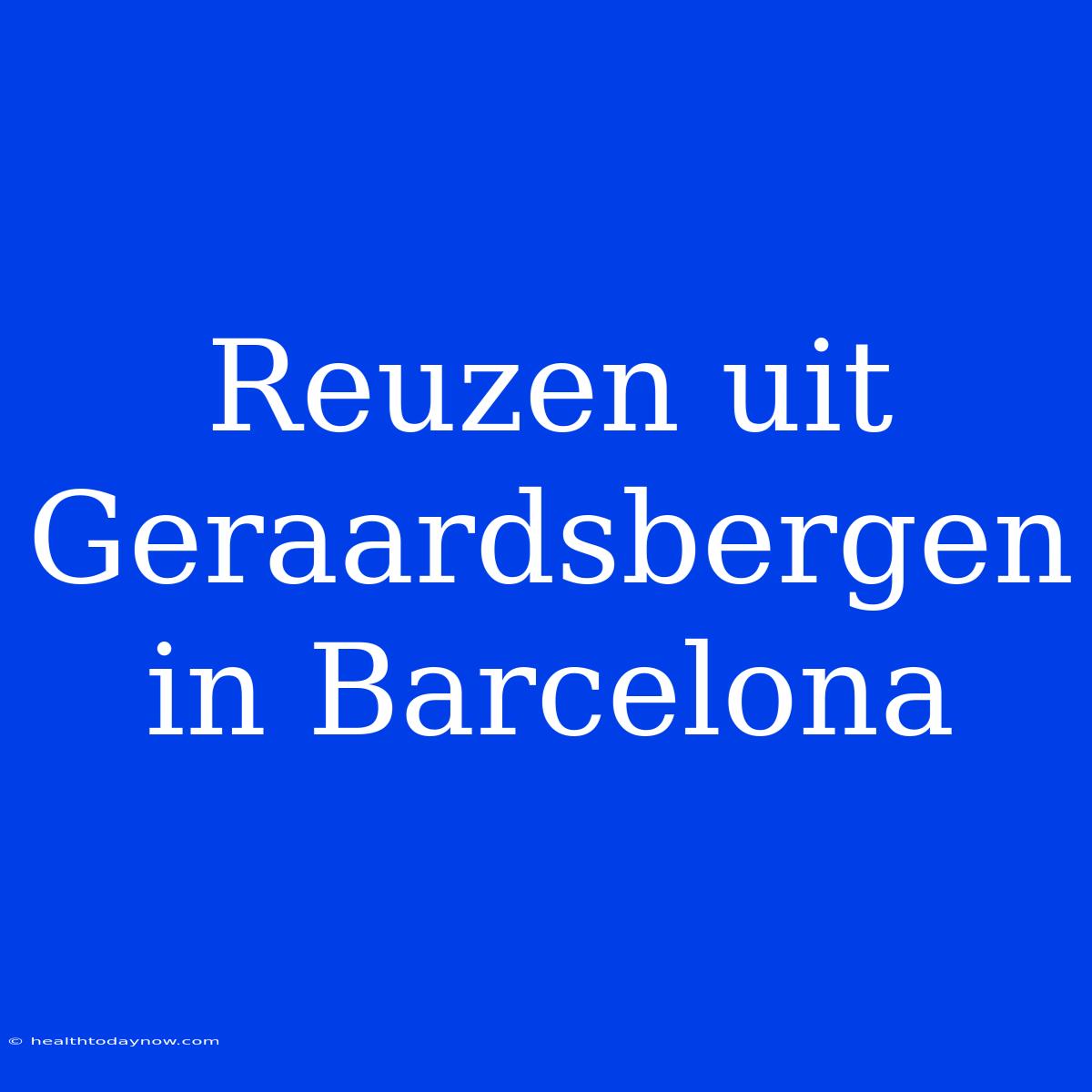 Reuzen Uit Geraardsbergen In Barcelona