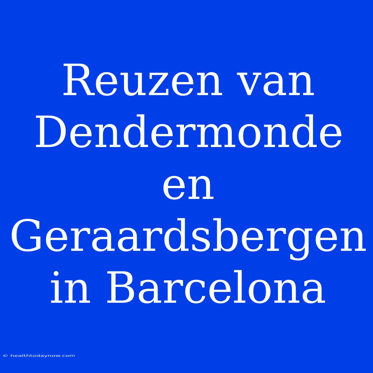 Reuzen Van Dendermonde En Geraardsbergen In Barcelona