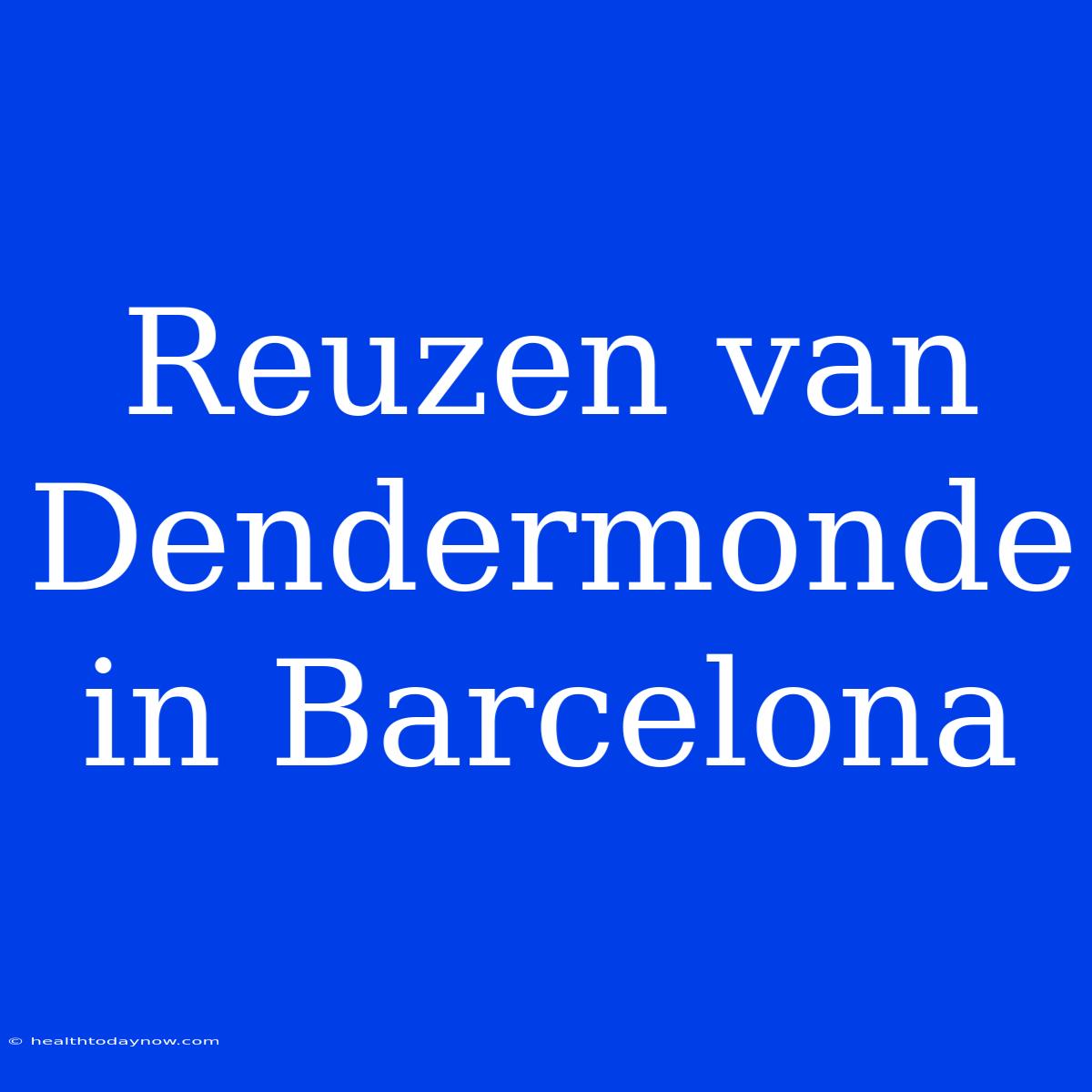 Reuzen Van Dendermonde In Barcelona