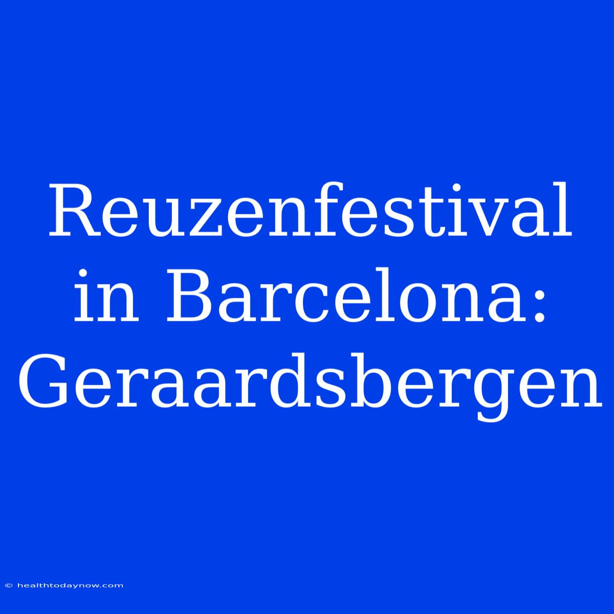 Reuzenfestival In Barcelona: Geraardsbergen