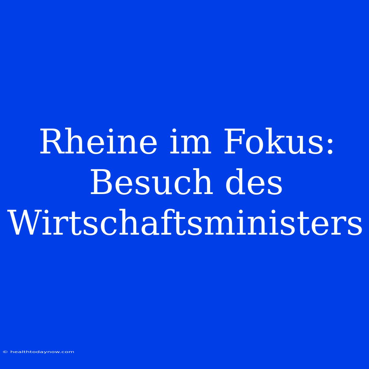 Rheine Im Fokus: Besuch Des Wirtschaftsministers 