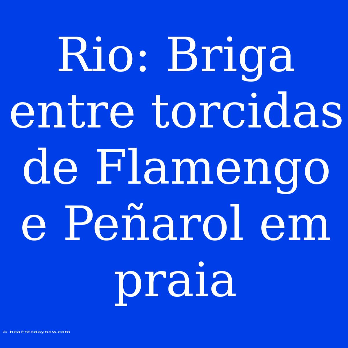 Rio: Briga Entre Torcidas De Flamengo E Peñarol Em Praia 